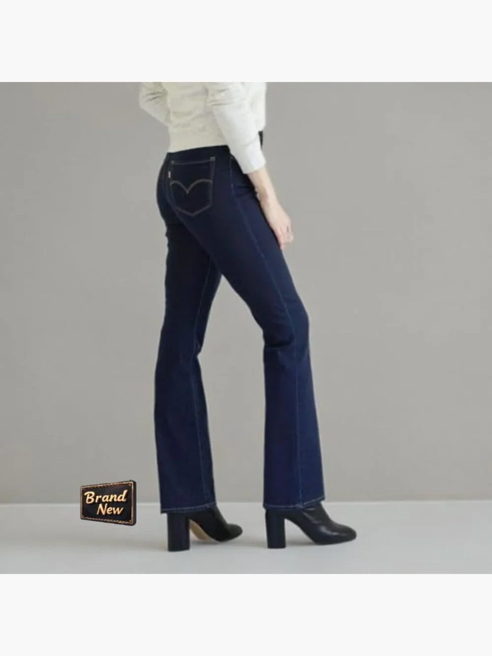 High Rise Bootcut Jeans - Slim Through Hip & Thigh